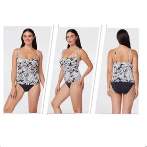 leu Rod Beattie Urban Oasis Tie Front Tankini Swim Top and Bottom